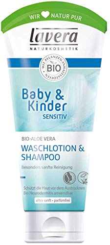 Lavera Baby & Kinder sensitiv Waschlotion & Shampoo Bio-Aloe Vera 3er Vorteilspack (3 x 200ml)