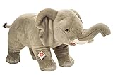 Teddy Hermann 90481 Elefant stehend 60 cm, Kuscheltier, Plüschtier mit recycelter Füllung