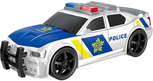 Diakakis Luna Polizei Streifenwagen City Rescue Fahrzeug weiß/blau mit Licht/Soundeffekt