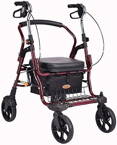 Mobilitätshilfen, Gehhilfe, leichte Mobilität, faltbar, mit Sitz und Korb, 4 Räder