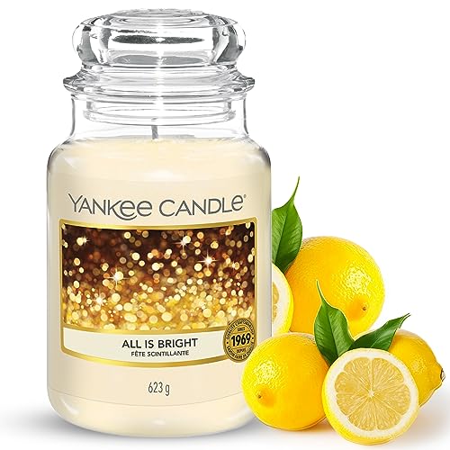 Yankee Candle Glaskerze, groß, All is Bright