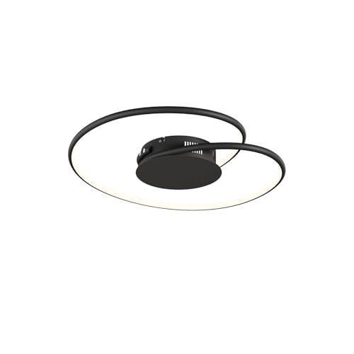 Lindby LED Deckenleuchte 'Joline' (Modern) in Schwarz aus Metall u.a. für Wohnzimmer & Esszimmer (A+, inkl. Leuchtmittel) - Lampe, LED-Deckenlampe, Deckenlampe, Wohnzimmerlampe