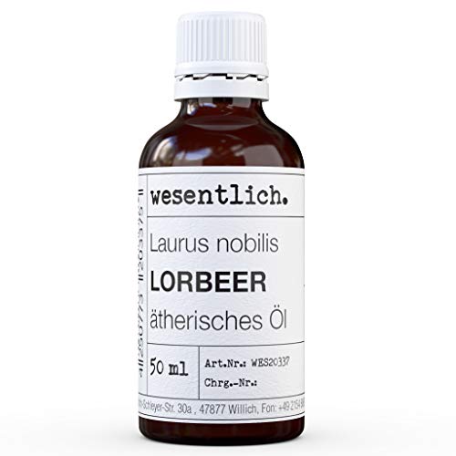 Lorbeerblätteröl - reines ätherisches Öl von wesentlich. - 100% naturrein aus der Glasflasche (50ml)