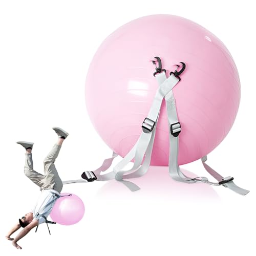 SAMIQU Somersault Hilfsball, Gymnastikball für Flip-Backflips, Yoga, Pilates, Fitness-Übungen, geeignet für Kinder und Erwachsene, Indoor-Outdoor-Workouts (Rosa)
