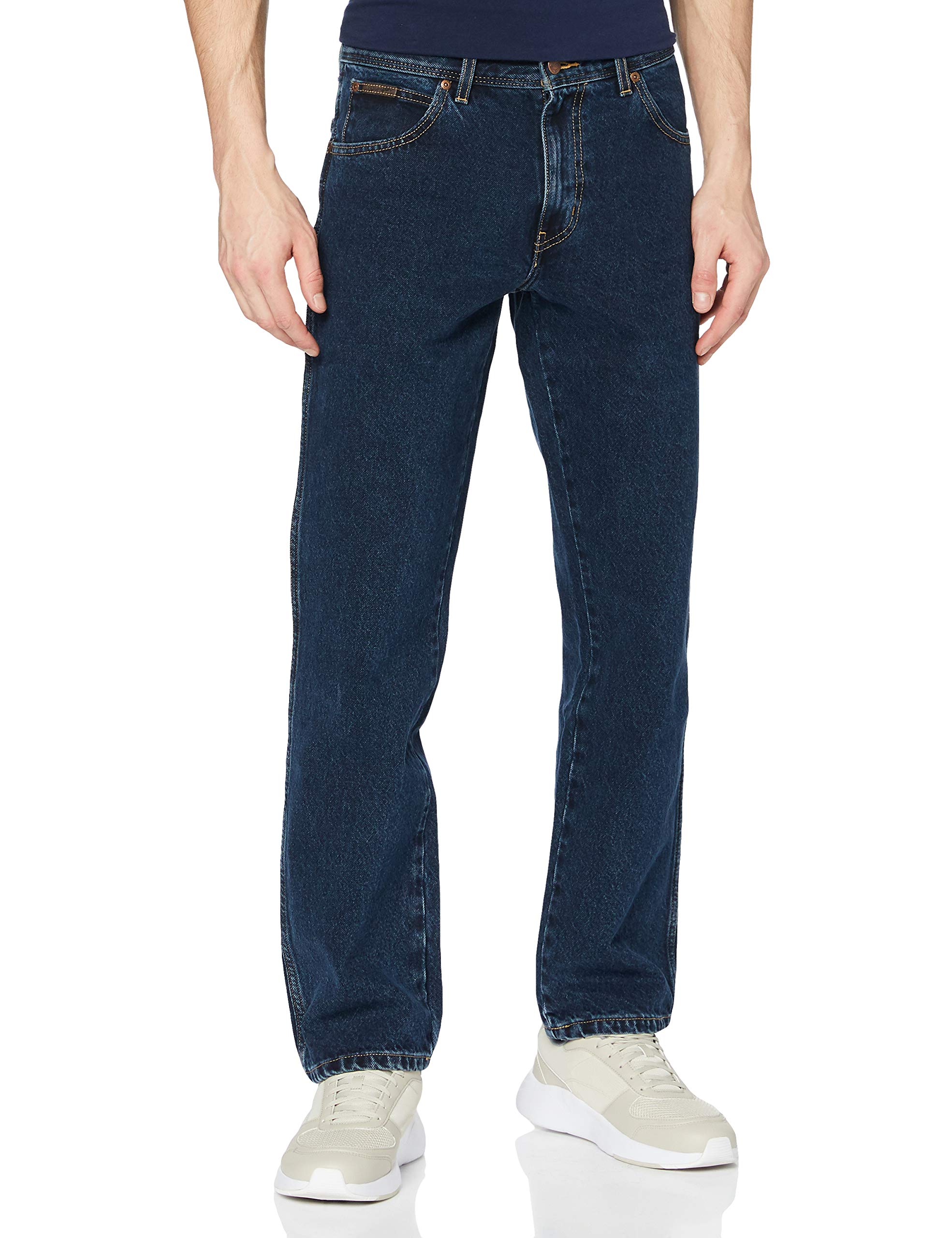 Wrangler Herren Texas 821 Authentic Straight Jeans, Blue Black 001, 46W / 34L