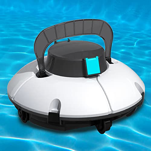 Poolreiniger, Roboter, kabelloser Schwimmbad-Staubsauger, leicht, perfekt für oberirdische/unterirdische flache Pools bis zu 12 m