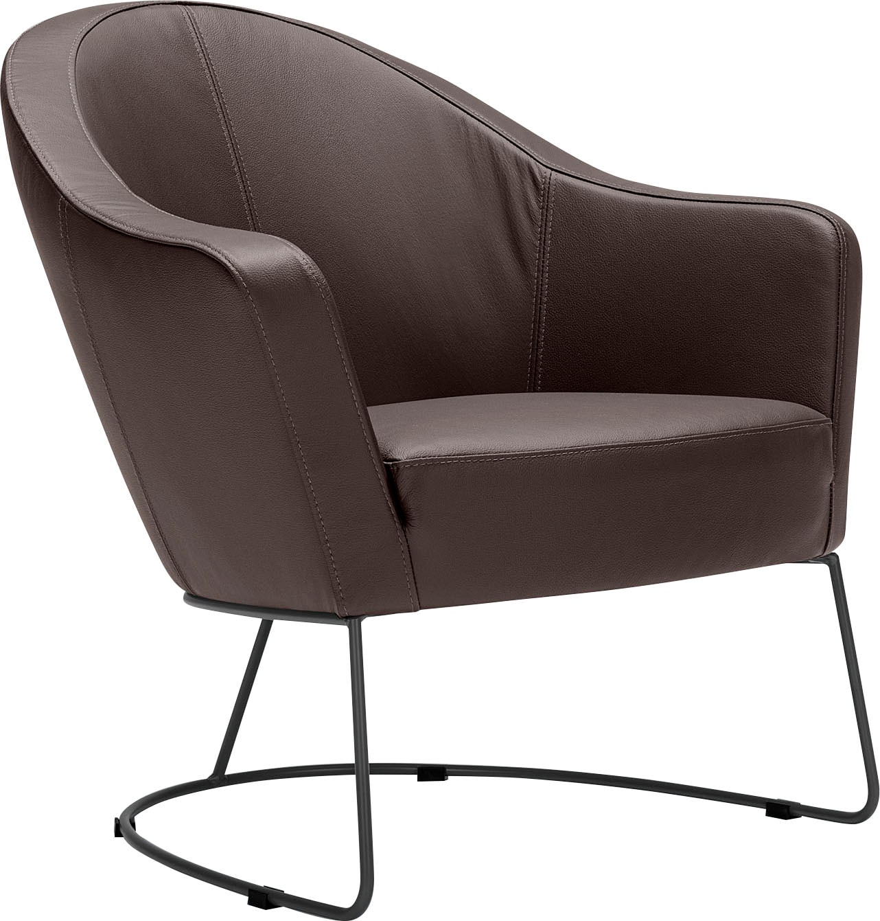 LOVI Loungesessel "Grape", Metallrahmen grau, Sitzfläche in Formschaum für luftiges Sitzgefühl