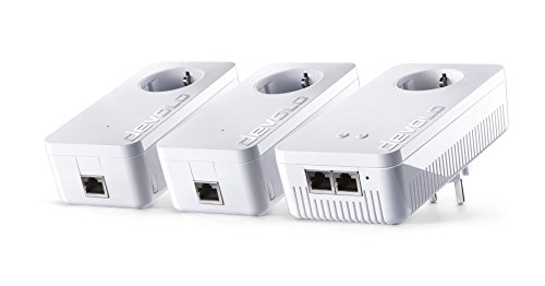 devolo Multimedia Power Kit (dLAN 1200+ WiFi Adapter, 2x Powerline Adapter, 4x Gigabit, ideal für Online Gaming und HD-Streaming, Wlan im ganzen Haus), weiß