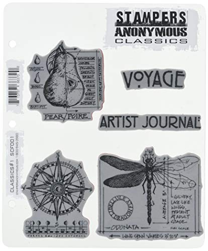 Stampers Anonymous Gummistempel-Set, 17,8 x 21,6 cm, Classics Nr. 1