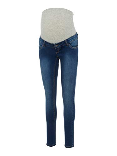 MAMALICIOUS Damen MLLOLA Slim Jeans NOOS B. Umstandshose, Blau (Blue Denim), W33/L32 (Herstellergröße:33)