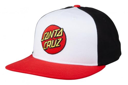 Santa Cruz Classic Dot Cap White/Black/red One Size