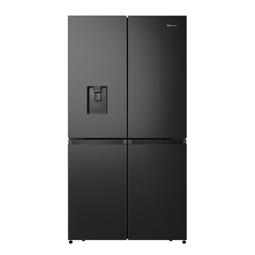 Hisense Amerikanischer Kühlschrank mit 4 Türen, 609 Liter, Schwarz