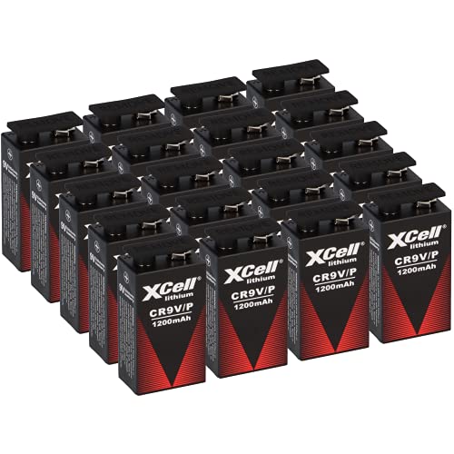 20x Batterie Lithium 9 Volt Block 1200mAh, 9v E-Block (U9VL, CR-9V, 6LR61) 10 Jahres Batterie ideal für z.B. Rauchmelder, Feuermelder, Messgeräte, Mikrofone u.v.m. AKKUman Set (20 Stück)