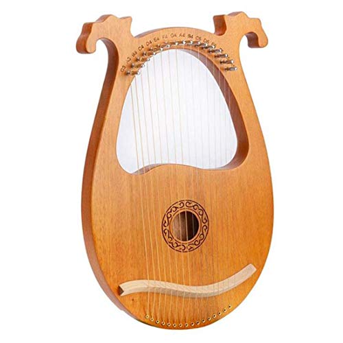 Luntus Lyre Harp, 16 Holz Saitenharfe Massivholz Mahagoni Lyre Harfe mit Stimmschlüssel für Musikliebhaber Anf？nger
