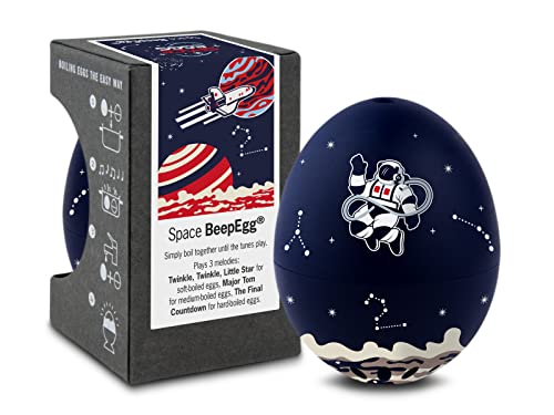 Space PiepEi - Singende Eieruhr zum Mitkochen - Eierkocher für 3 Härtegrade - Weltall Geschenk - Lustiges Kochei - Musik Eggtimer - Brainstream
