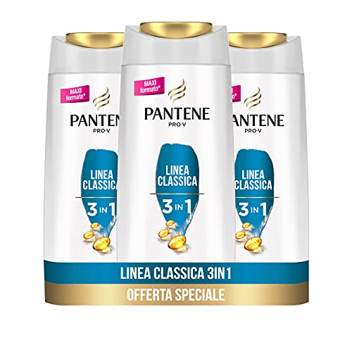 Pantene Pro-V Shampoo und Conditioner und Pflege, 3-in-1, für gesundes und glänzendes Haar, pflegt in nur einem Schritt, Maxi Format 3 x 675 ml