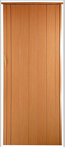 Falttür Schiebetür Tür buche farben mit Schloß/Verriegelung Höhe 202 cm Einbaubreite bis 109 cm Doppelwandprofil Neu