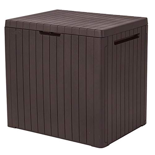 Curver Outdoor City Storage Box 113L Kissenbox Aufbewahrungsbox Gartenbox mit Deckel Braun