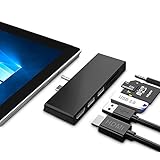 Microsoft Surface Go Dock für Surface Go/Go 2, 6-in-2-Dockingstation mit 4K-HDMI, 3 x USB-3.0-Anschlüsse, SD/TF-Kartenleser-Slot und Audio-Schnittstelle für Surface Go/Go 2