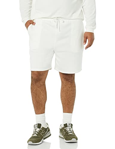 Amazon Aware Herren Mittelschwere, weiche Fleece-Shorts, Elfenbein, XL