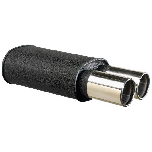 BlackBox Universal Sport-Schalldämpfer, rund, 2 x 90 mm, Anschluss 2,5 " (6,35 cm)