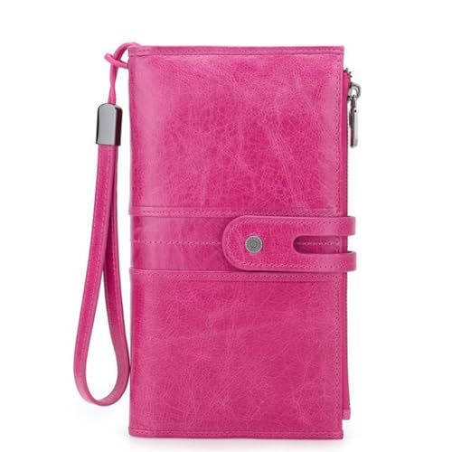 GHQYP Lässige vertikale Brieftasche, modische Herren-Clutch mit Handschlaufe, dreifach gefaltete Schnalle, Clutch für Familie und Freunde