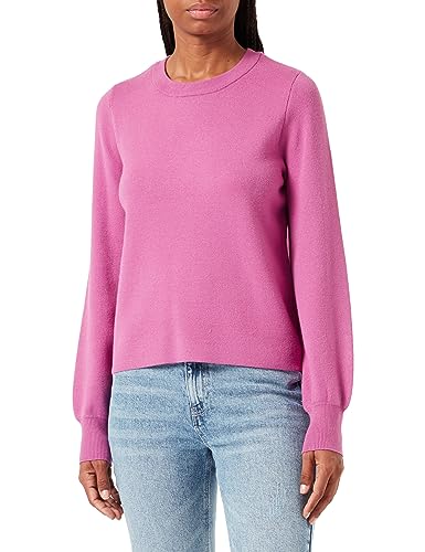 PIECES Damen Pcjenna Ls O-Neck Knit Noos Bc, Radiant Orchid, XS
