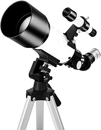 Teleskop, 70-mm-Apertur, astronomisches Brechungsteleskop für Kinderanfänger, Reiseteleskop für Erwachsene mit tragbarer Reisetasche und 10-mm/25-mm-Okular Full Moon