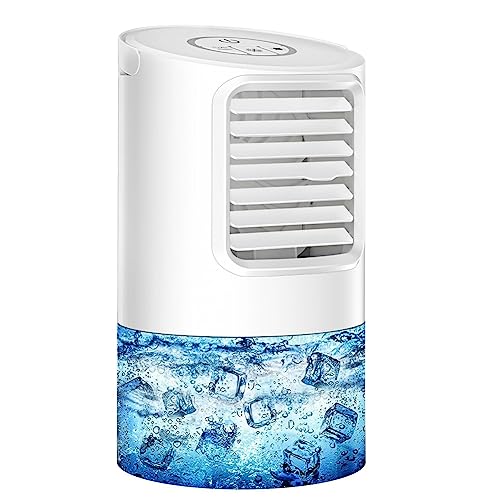 Asinfter Tragbare Klimaanlage Ventilator 3 Geschwindigkeiten Mini Air Cooler Kleine Klimaanlage Einheit mit 800Ml Wassertank