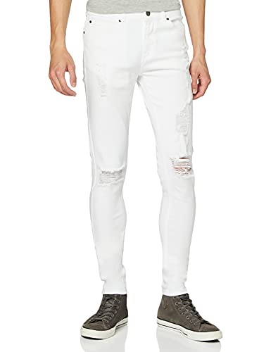 Enzo Herren Ez383 Skinny Jeans, Weiß (White White), W32/L30 (Herstellergröße: 32S)