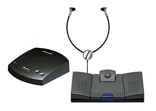 Digta Transcription Premium Kit 568 (KDC5672-12), Soundbox 830, Kopfhörer und Fußschalter inkl. Diktiersoftware
