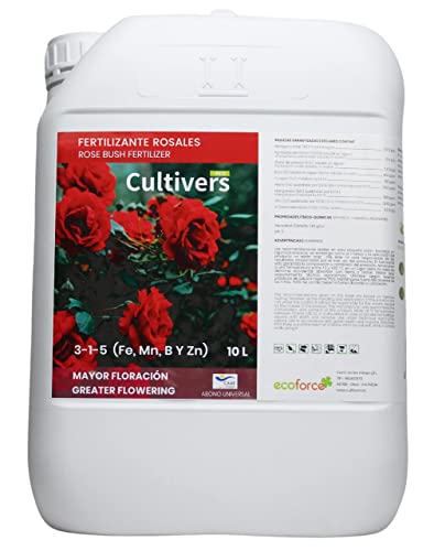 CULTIVERS Organischer Rosaledünger 10 l Flüssigdünger, grünere Blätter, höhere Blüte und intensivere Farbe. Mit Makronährstoffen und Mikronährstoffen natürlicher Dünger