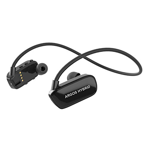 Argos HYBRID Sunstech MP3-Player, 8 GB, Bluetooth, wasserdicht, IPX8, für Sport und Schwimmen, wiederaufladbarer Akku mit 200 mAh, ERD- und Wasserpolster enthalten, Schwarz
