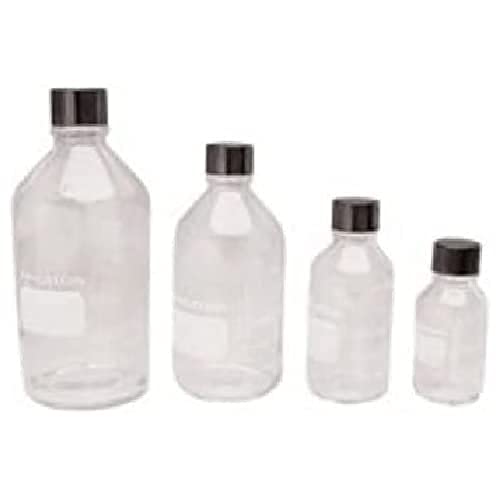 neoLab 9-0193 Wheaton Media/Labor-Flaschen mit Verschluss, Klarglas, 250 mL (12-er Pack)