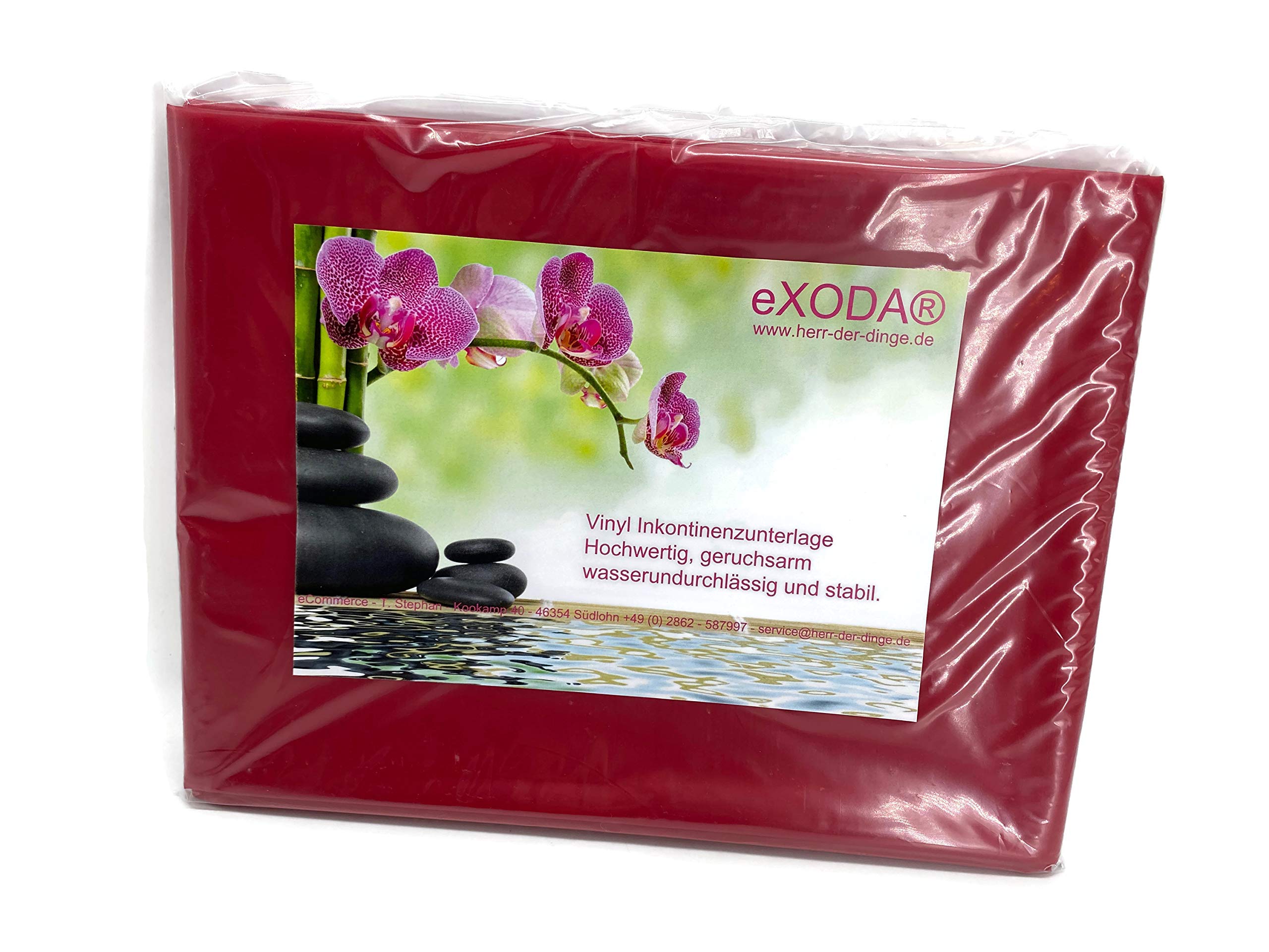 eXODA Inkontinenzlaken Unterlaken Matratzenauflage rot 180x260 cm Inkontinenzauflage Inkontinenz-Bettlaken waschmaschinenfest bis 95° auch für Kinder von