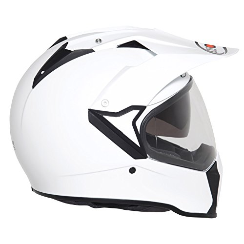 Suomy Motorradhelm Enduro/Trail MX Tourer, Weiß (Plain White), XL
