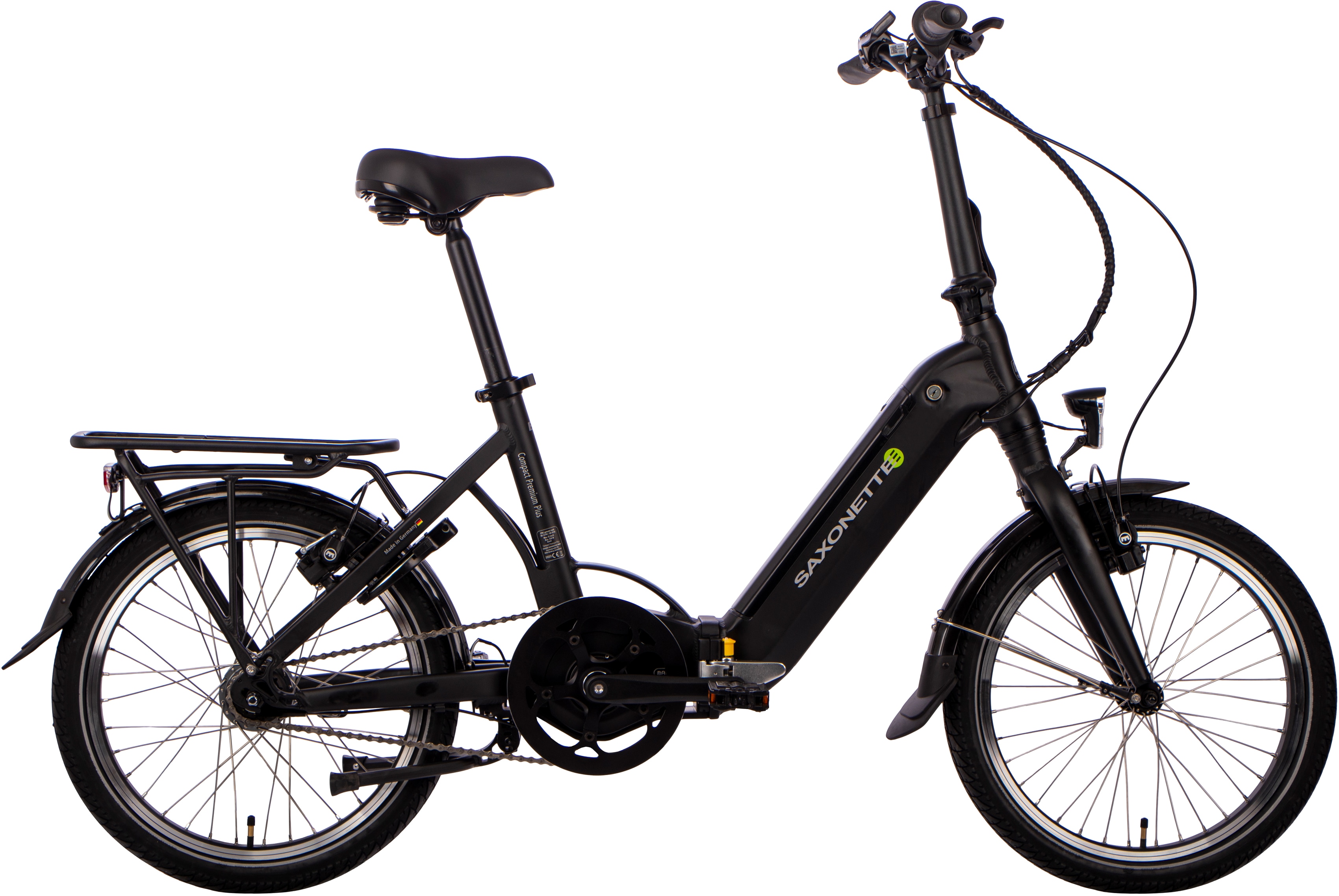 SAXONETTE E-Bike "Compact Premium Plus", 7 Gang, Mittelmotor 250 W, (mit Akku-Ladegerät)