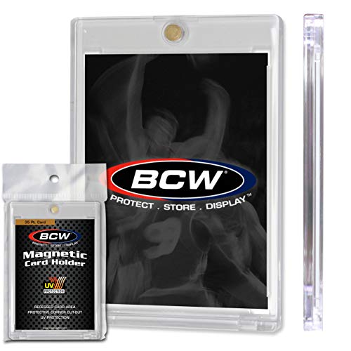BCW 35 PT Magnetischer Kartenhalter - 10er Pack | 2-teiliges Design mit Goldmagnet für Sammelkarten | Robustes schützendes Kartenetui mit versenkten Pfeilspitzenecken | Magnetische Kartenhalter für