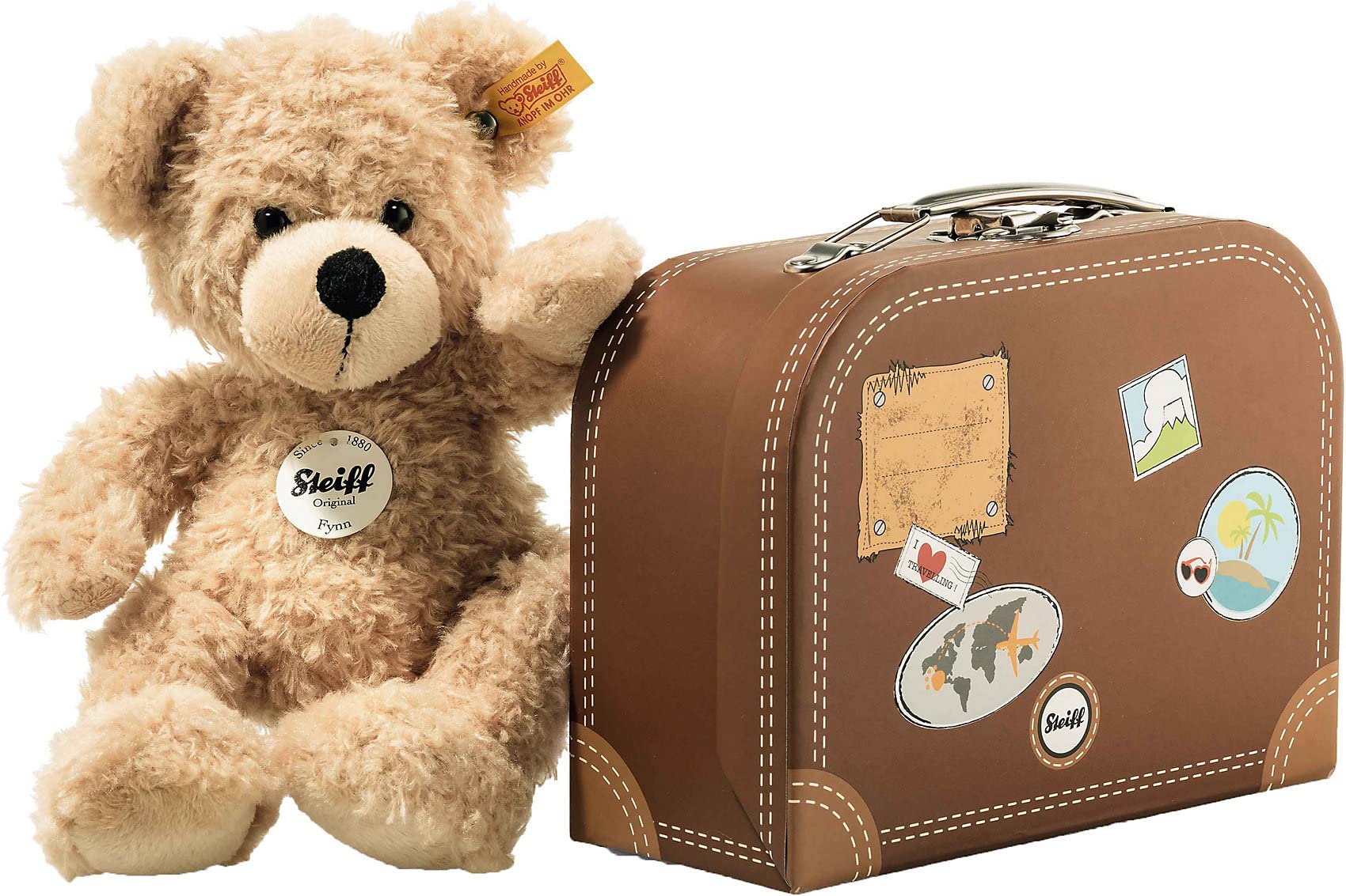 Steiff Fynn Teddybär im Koffer, beige [RAB2]