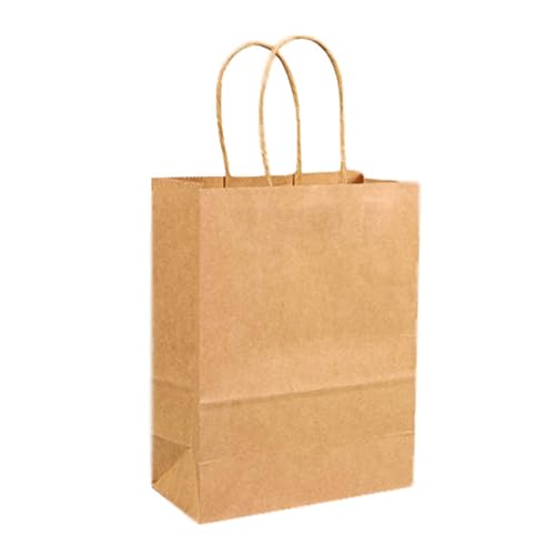 Geschenktüten 10/20 Stück Farbe Kraftpapier Tasche mit Griffe Festival Geschenk Tasche Einkaufstaschen Präsenttüten (Color : Dark Khaki, Size : 32X25X11CM_20PCS)