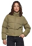 Urban Classics Damen TB4759-Ladies Short Peached Puffer Jacket Jacke, tiniolive, L