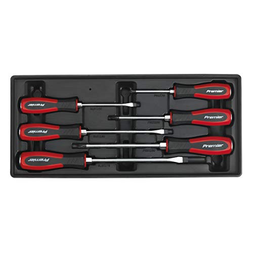 SEALEY tbt29 Werkzeug Tablett mit 6 hammer-thru Schraubendreher-Set