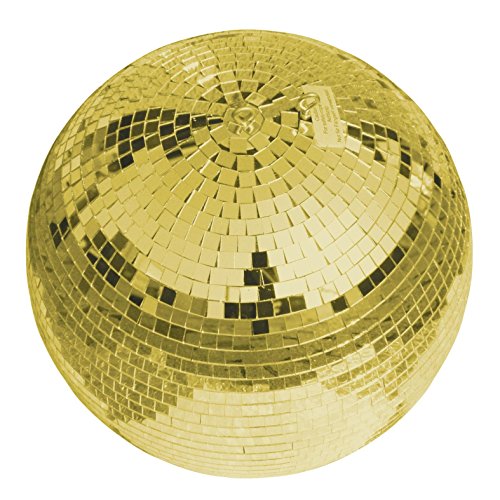 showking Discokugel Goldie mit Echtglasfacetten, Ø 30cm, Gold - Spiegelkugel - Mirror Ball