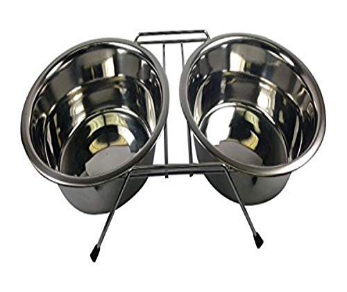 Stellar Bowls Doppel-Esstischständer mit 2 Schalen, ca. 2 l
