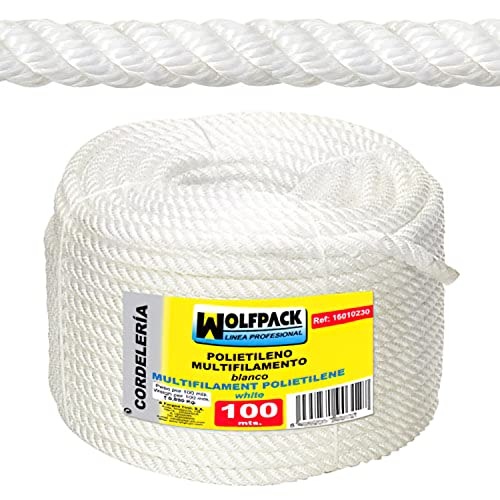 WOLFPACK 16010210 Polypropylenseil Multifilament (Rolle 100 m) 8 mm, No Color, One Size