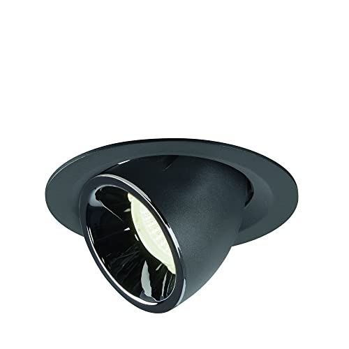 SLV Deckeneinbauleuchte NUMINOS GIMBLE M/LED Spot, Fluter, Deckenstrahler, Deckenleuchte, Einbau-Leuchte, Innen-Beleuchtung / 4000K 17.5W 1660lm schwarz 20Grad