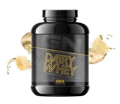 GN Laboratories 100% Dairy Whey Protein Pulver 2230g (Banana Cream) – Eiweißpulver zum Muskelaufbau – Proteinpulver für Protein Shake