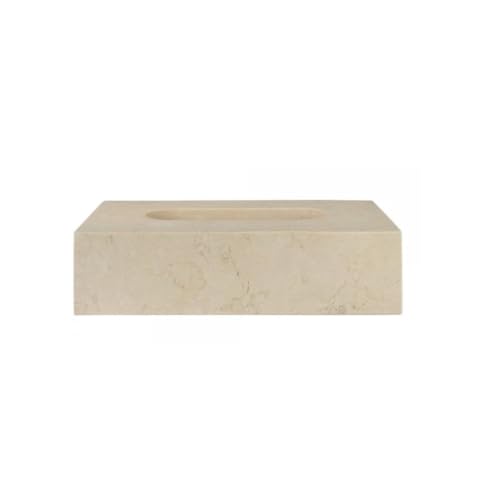 [W2404] Marble Tissue Cover, W14 x L25,5 x H6,5 cm, Sand