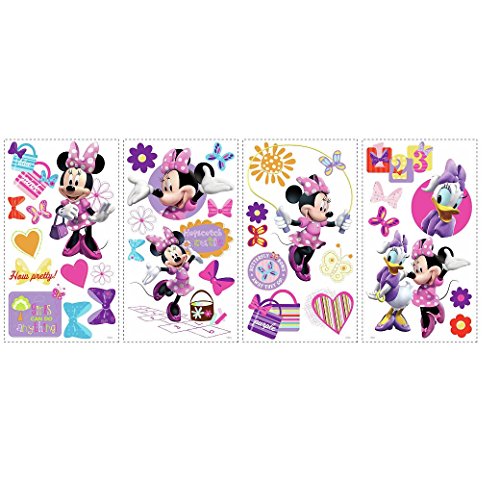 Hochwertiger Wandtattoo Tattoo Wand Tattoo - Minnie Mouse - Minnie Maus - Daisy Duck - künstlerisch mit außergewöhnlichem Design macht die Wand zu einen echten Blickfang