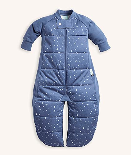 ergoPouch Baby Schlafsack, 3-12 Monate, ideal im Winter | Night Sky | TOG 3.5 | Umwandelbar in einen Schlafsack mit Füßen/mit Beinen | Mit Ärmeln, 100% Bio Baumwolle, für Kinder